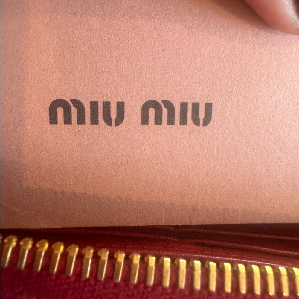 Miu Miu Red and Pink Rose Limited Edition 3/4 Zip Long Wallet - Picture 12 of 15